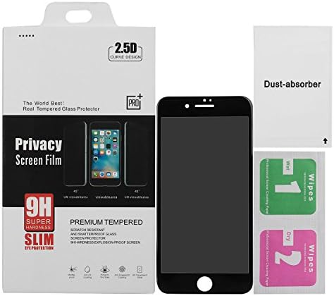 BuySShow Curved iPhone 7 Privacy Screen Protector 4.7inches Privacy Screen iPhone 7 privacy tempered glass Anti Spy 0.3mm 9H Hardness Full Screen (Black)
