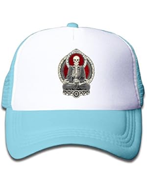 Starving-buddha Mesh Hat Trucker Style Outdoor Sports Baseball Cap With Adjustable Snapback Strap For Kid's Pink