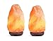 PuraGlo Himalayan Salt Lamp – 2 All-Natural Certified Himalayan Pink Salt Lamps With Wood Base Hand Carved 5-6