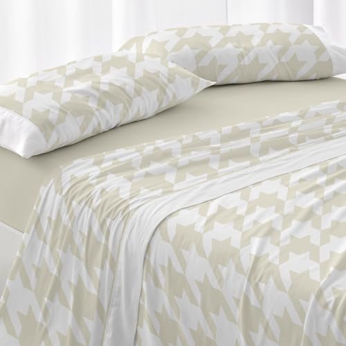 Burrito Blanco | Cotton Bedding Set | 135 cm Bed (+Sizes Available) | Design 631 | Wheat Color (135x190/200 cm.)