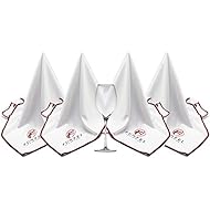 FUNFEL Large Microfiber Glass Polishing Cloth, Lint Streak Free Drying Towel 24x20 inch (4-Pack)