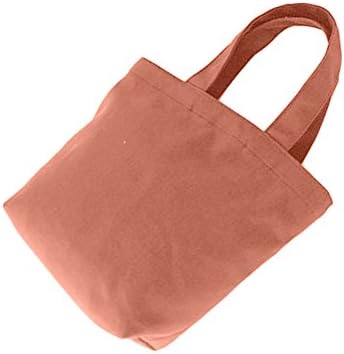 HZsdzML Solid Color Portable Canvas Lunch Cosmetics Storage Bag Women Clutch Handbag - Orange