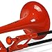 pInstrument Plastic pBone Trombone - Mouthpiece & Carrying Bag - Lightweight Versatile, Comfortable Grip - Bb Authentic Sound for Student & Beginner - kids instruments - ABS Construction - Red
