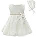 Baby Girl Dress Christening Baptism Gowns Christmas Formal Dress, White, 6M