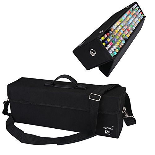 Meeden 120 piece markers carrying case empty holder for copic pri…