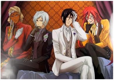 Anime Black Butler Sebastian Ciel Grell - High Grade Laminated Poster