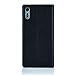 32nd Classic Series - Real Leather Book Wallet Case Cover for Sony Xperia XZ, Real Leather Design with Card Slot, Magnetic Closure and Built in Stand - Black