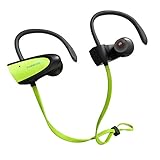 Chamfind Bluetooth Headphones, Wireless Earbuds Bluetooth V4.2 Stereo Earphones, IPX5 Waterproof Sports Neckband Headset, With Mic Bass Noise Reducing for Gym Running(Green) - Fozento