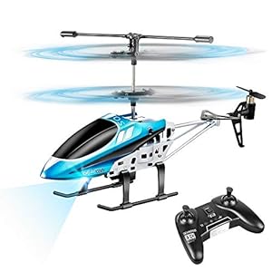 VATOS RC Helicopters, Remote Control Helicopter with Gyro and LED Light 3 Channel Alloy Mini Helicopter Remote Control…