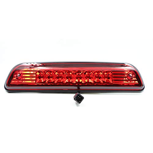 Dantoo LED 3rd Third Brake Light High Mount Stop Light Rear Brake Tail Light for 1995-2015 Toyota Tacoma, Chrome Housing Red Lens LED Brake Lamp