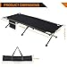 PORTAL Folding Camping Cot, Compact Collapsible Heavy Duty Adult Sleeping Cot Bed with Storage Bag, Great for Travel Tent, Support 300lbs