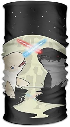 Space Laser Narwhals Whale In Moon Unisex Fashion Quick-drying Microfiber Headdress Outdoor Magic Scarf Neck Neck Scarf Hooded Scarf Super Soft Handle