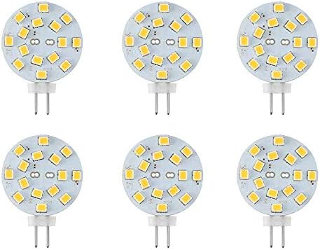 Makergroup 12V G4 LED Bulb 3W Bi-Pin LED Disc Light Bulb 20-30 Watt Equivalent Daylight White 6000K for Puck Lights in RV Trailers Campers Automotive Marine Landscape Lighting 6-Pack