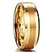 King Will GLORY 8mm Gold Tungsten Carbide Ring Brushed Center Mens Wedding Band Comfort Fit