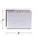 Emraw Spiral Index Cards 3x5 Ruled (4 Pack) - Spiral Bound Index Cards, 50 Page Index Card Book, Bound Flash Cards for Studying, Lined Note Cards for Office, School Supply, College