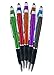 SyPen 2-1Twist Action Stylish Metallic Capacitive Stylus with Comfort Grip Ball Point Black Ink Pen for Touchscreen Devices, iPhone, Ipad, Android Tablets (12-Pack)