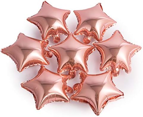 Star-shaped Foil Balloon 10 inches Mini Mylar Balloon 50 pcs Rose Gold Balloons