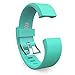 Teak - Fitbit Charge 2 Band - Silicone and Magnetic Loop Stainless Steel Replacement Wristband