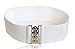 Modeway Women's Belts Wide Elastic Stretchy High Waist Plus Size Cinch belts For Women Dresses Trimmer Stretch Waistband (XL-XXL,white) A3-3
