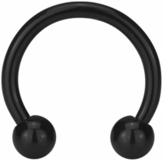 eeddoo Piercing Hufeisen Schwarz Titan Stärke: 1,2 mm Durchmesser: 10 mm 4 mm: Amazon.de: Schmuck