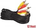 iMBAPrice&reg; 12FT RCA M/Mx3 Audio/Video Cable Gold Plated - Audio Video RCA Cable 12ft