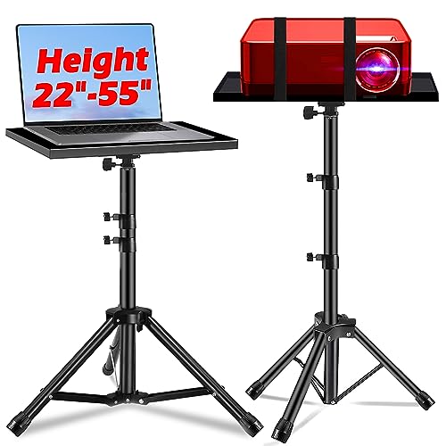 Projector Stand, Laptop Tripod Stand Adjustable Height 22 to 55