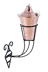 Kona Tiki Torch Wall Sconce, deck mount, landscape torch, patio light, tabletop tiki torch (Hammered Copper)