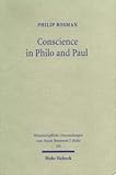 Conscience in Philo and Paul : A Conceptual History of the Synoida Word Group, Bosman, Philip, 3161480007