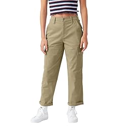 Dickies Women's Cropped Cargo Pant, Desert Sand, 27