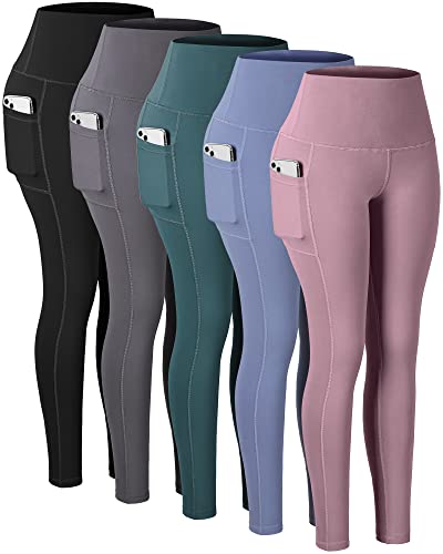 LZYVOO Women's 6 Pack Leggings With Pockets Multicolored S - View #12