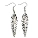 TS Women's Turquoise Mosaic Leaf Shaped Earrings