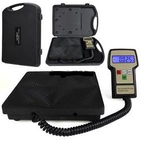 Digital Refrigerant Electronic Charging Scale Meters 220 lbs for HVAC with Case