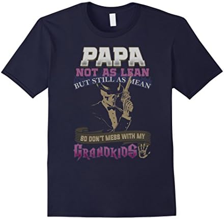 Mens Papa Not As Lean But Still As Mean GrandKids T-Shirt Medium Navy