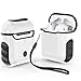 ORETECH Compatible with AirPods 2 and AirPods 1, Protective Case for Airpods Case, Anti Scratch PC Soft TPU Protection Case for Airpods 2/ Airpods 1 Shockproof - White and Black