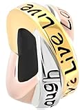 Q&Charms New Trinity Ring Live Love Laugh Charm Sale Cheap Beads Fit Pandora Chamilia Charms Bracelet