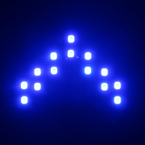 Shinho 2x Brilliant 14-SMD LED Side Mirror Arrow Panel Indicator Add-on Blinker Turn Signal Light for Auto Car Vehicle Truck SUV (2pcs 14SMD-Blue)