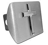 Cross (Basic) All Metal Brushed Silver Hitch Cover