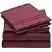 Mellanni Bed Sheet Set - Brushed Microfiber 1800 Bedding - Wrinkle, Fade, Stain Resistant - Hypoallergenic - 4 Piece (Queen, Burgundy) primary