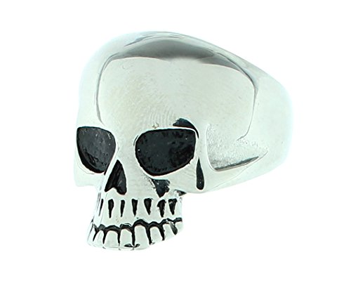 Men's Skull Ring with a Smooth Polished Finish - Size 12 [Jewelry] Inox