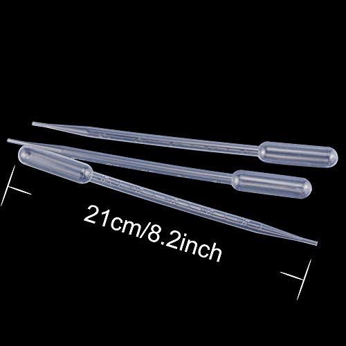 Faxco 100PCS 5ML Transfer Graduated Pipettes 8.3 Inches Long Liquid Dropper Pasteur Pipette Plastic Essential Oils Dropper