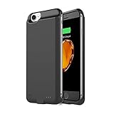iPhone 7 Battery Case, Techkey Charging Case 3000mAh Battery Pack Power Bank Charger Case Backup Battery Cover with Phone Holder for iPhone7 / iPhone 6S / iPhone 6 ( Black )