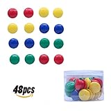 SWES 20mm Whiteboard/Refrigerator Magnet 48pcs/Tub Display-Assorted Colors