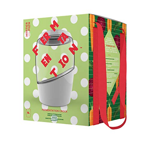 Mortier Pilon - 5L Glass Fermentation Crock + FREE recipe book - Make Easy Homemade Fermented Foods (kimchi, pickles, sauerkraut, organic vegetables) - Thumbnail 2