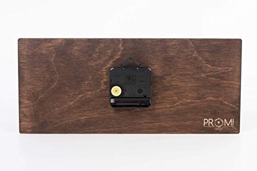 Wooden Wall Clock - Handmade Dark Brown Wall Clock - Rectangular Wall Clock - Modern Wall Clock - Scandinavian Clock - Wall Decor