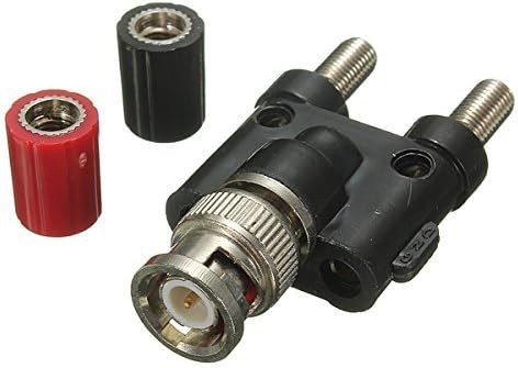 1Pcs BNC Male Plug To Two Dual Banana Jack RF Adapter Connector