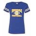 The Creating Studio Women's Andrews Football V-Neck T-Shirt (Small) Royal Blue