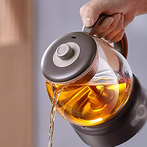 OMKMNOE Teekocher Mit Permanent Edelstahl Teefilter Herausnehmbar, Kabellose Technik Drehbare Steckverbindung Schwarz… – Bild 3