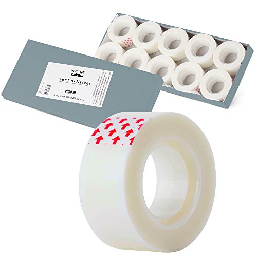 Mr. Pen- Tape, Clear Tape, 10 Rolls, 3/4 x 1000 Inch, Tape Refill, Office Tapes, Tape Rolls, Tape Despenser, Tape Bulk, Office Supplies Tape, Transparent Tape, Invisible Tape, Desk Tape, School Tape