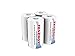 Tenergy Combo: 4 pcs Premium D Size Rechargeable Batteries High Capacity 10000mAh NiMH - UL Certified