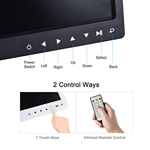 DishyKooker 15 inch Digital Picture Photo Frame 1280x800 HD Resolution 16:9 Wide Picture Screen Clear and Distinct Display White UK Plug Electronic Cell Phones Accessories for Travel/Work - Thumbnail 2